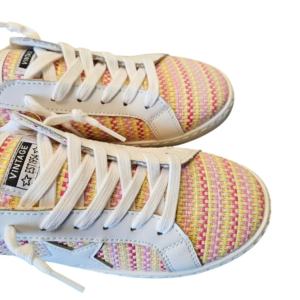 Vintage Havana Carla Light Pink Multi Tweed Slip-On Sneaker Womens NEW
